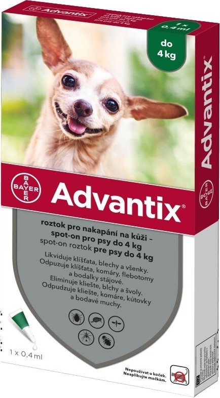 Advantix pro psy do 4kg spot-on 1x0.4ml