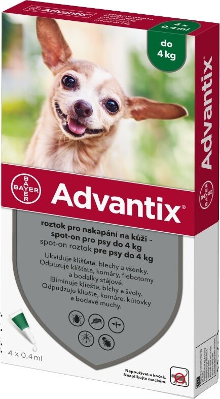 Advantix pro psy do 4kg spot-on 4x0.4ml