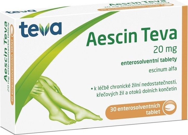 AESCIN TEVA 20MG enterosolventní tableta 30