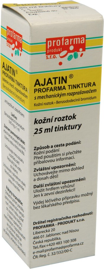 AJATIN PROFARMA TINKTURA S MECHANICKÝM ROZPRAŠOVAČEM 100MG/ML kožní podání sprej