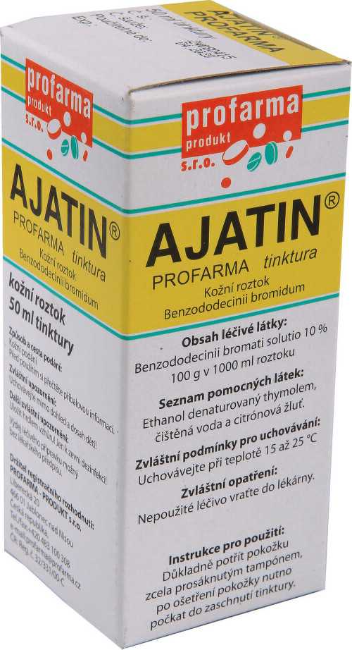 AJATIN PROFARMA TINKTURA S MECHANICKÝM ROZPRAŠOVAČEM 100MG/ML kožní podání sprej