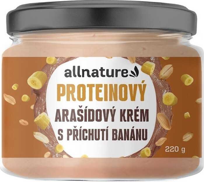 Allnature Arašídový protein krém příchuť banán 220g