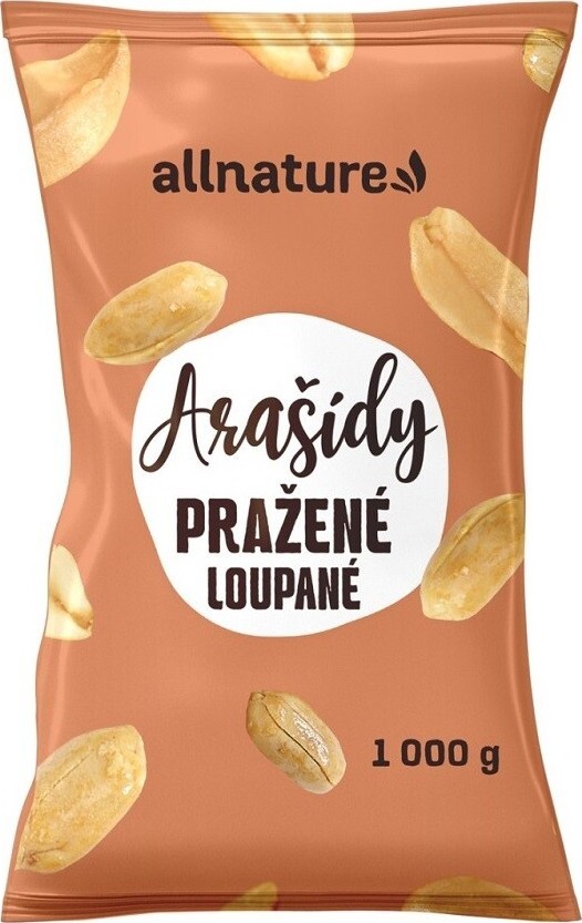 Allnature Arašídy pražené loupané nesolené 1000g