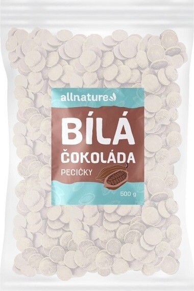 Allnature Bílá čokoláda pecičky 500g