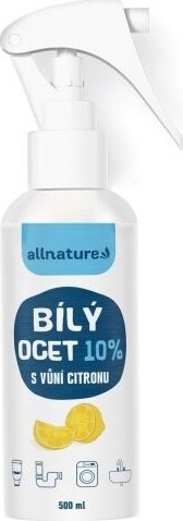 Allnature Bílý ocet 10% s vůní citronu 500ml