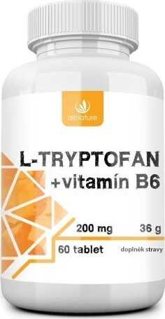 Allnature L-tryptofan+vit.B6 200mg/2.5mg tbl.60