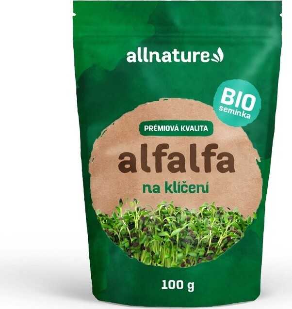 Allnature Semínka na klíčení alfalfa BIO 100g