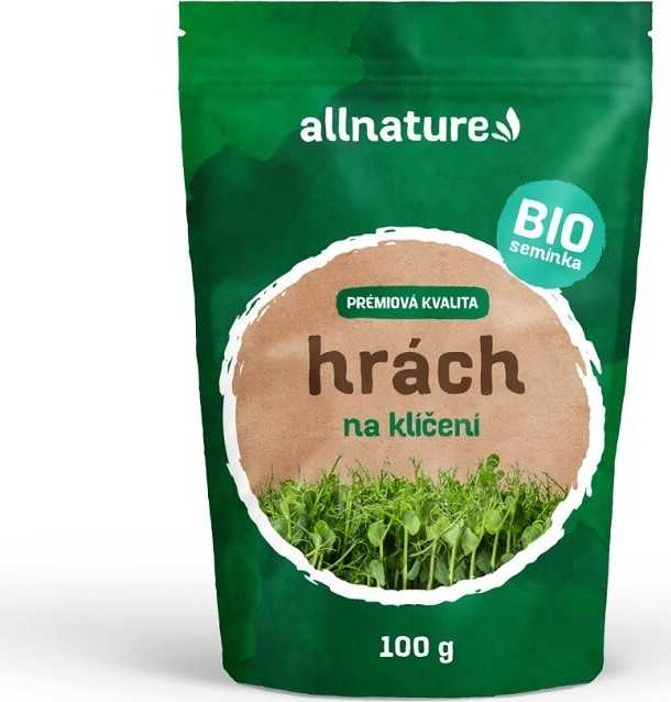 Allnature Semínka na klíčení hrách BIO 100g