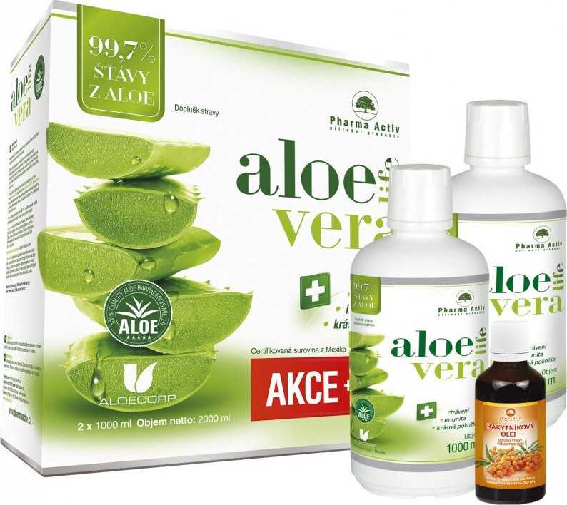 AloeVeraLife 2x1000ml+100% Rakytníkový olej 50ml