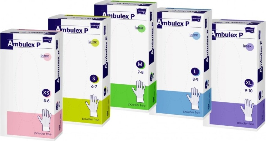 Ambulex P rukavice latexové nepudrované XL 100ks