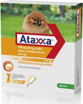 Ataxxa pro psy do 4kg spot-on 1x0.4ml