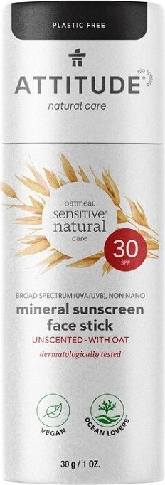 ATTITUDE Ochranná tyčinka na obličej pro atopickou pokožku SPF30 30g