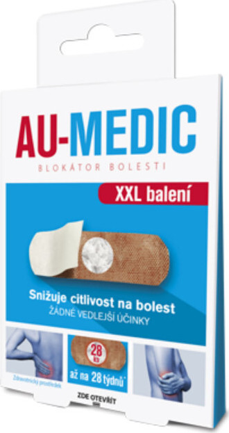 Au-Medic blokátor bolesti náplasti (crystal tape) 28 ks