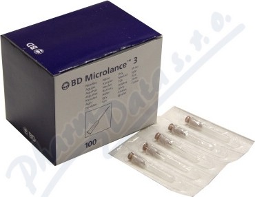 BD Microlance Inj. jehla 26G 0.45x16 hnědá 100ks