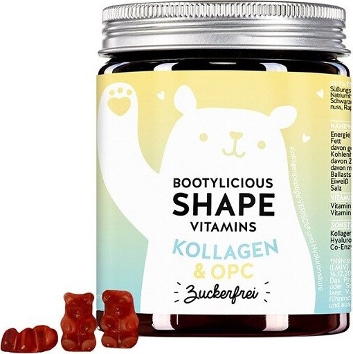 Bears With Benefits Bootylicious Shape zpevňující vitamíny s kolagenem bez cukru 60 ks