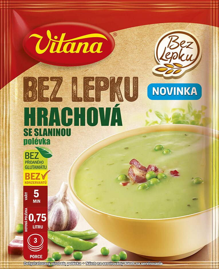 Bez lepku Hrachová se slaninou polévka 74g