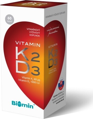 Biomin VITAMIN K2+D3 1000 I.U. 60 tob.