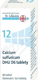 CALCIUM SULFURICUM DHU D6(D12) neobalené tablety 80