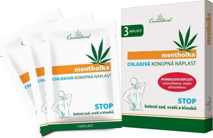 Cannaderm mentholka CHLADIVÁ NÁPLAST NEW 3 ks