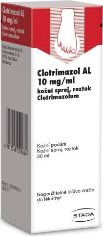 CLOTRIMAZOL AL 10MG/ML kožní podání sprej