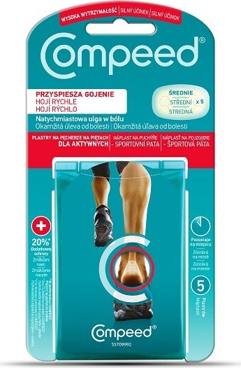 COMPEED Náplast na puchýře sportovní - pata 5ks