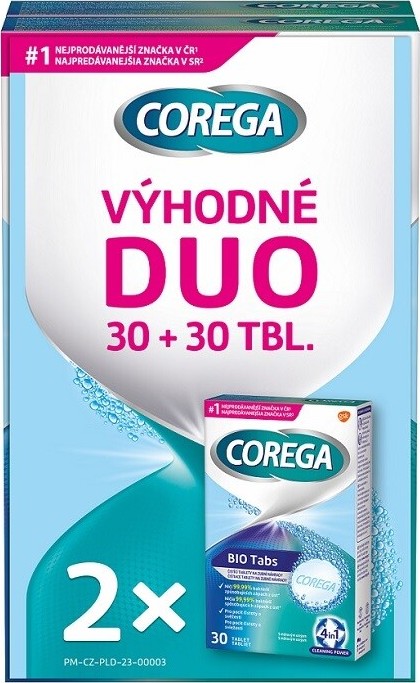 Corega Bio Tabs čistící tablety DUO tbl.2x30