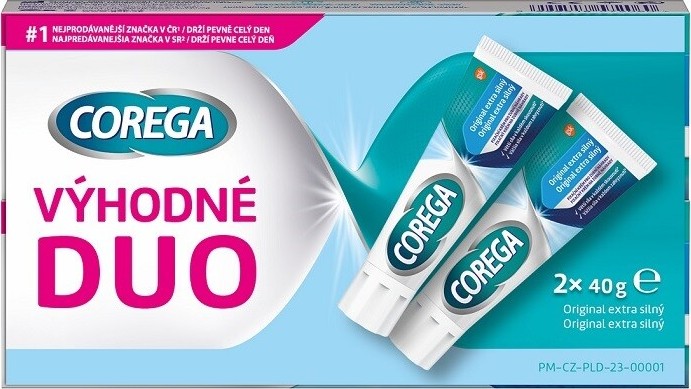 Corega Original extra silný fixační krém DUO 2x40g