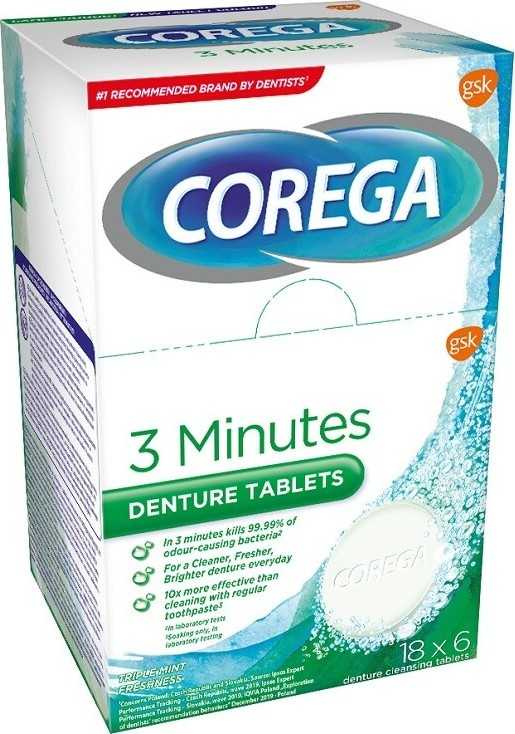 Corega Tabs 3 Minutes Daily cleanser 108ks