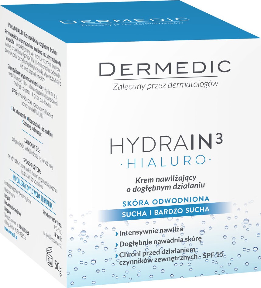 DERMEDIC H3 Hluboce hydratační den.krém SPF15 50g