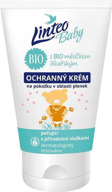 Dětský ochr.krém p.plenky LINTEO BABY Bio měs.75ml