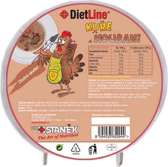 DietLine Kuře s houbami 270g