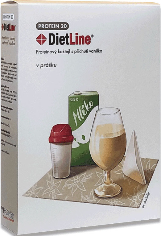 DietLine Protein 20 Koktejl Vanilka 3 sáčky