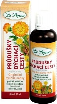 Dr.Popov Kapky bylinné Průdušky-dýchací cesty 50ml