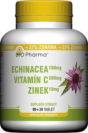 Echinacea 100mg + Vitamin C 500mg + Zinek 10mg 90+30 tablet