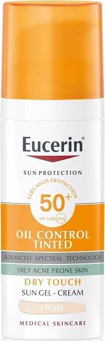 EUCERIN SUN Ochranný krémový gel na opalování na obličej Oil Control SPF50+ světlý 50 ml