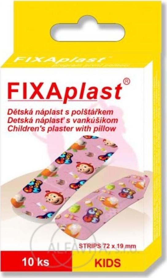 FIXAplast KIDS náplast s polštářkem strips 10ks