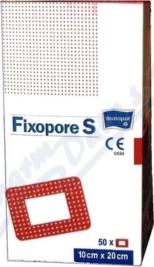 Fixopore S sterilní náplast 10x20cm 50ks