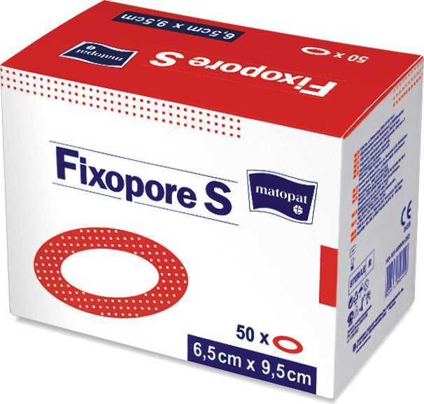 Fixopore S sterilní náplast ovál 6.5x9.5cm 50ks