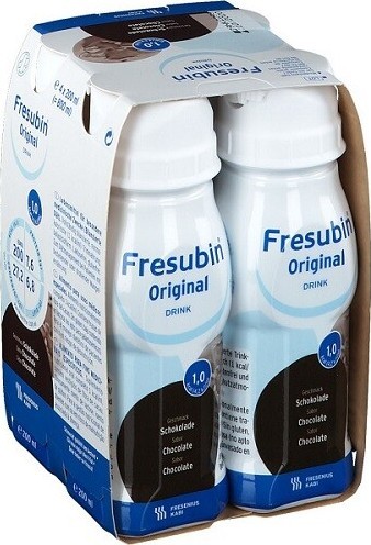 FRESUBIN ORIGINAL DRINK PŘÍCHUŤ ČOKOLÁDOVÁ perorální roztok 4X200ML