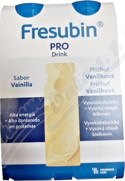 FRESUBIN PRO DRINK PŘÍCHUŤ VANILKOVÁ perorální roztok 4X200ML