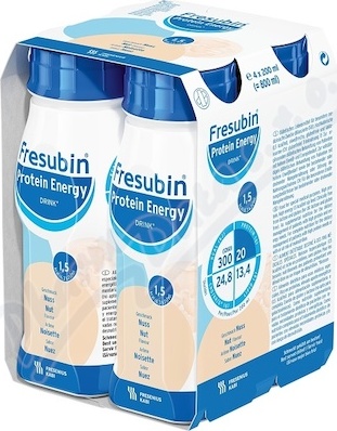 FRESUBIN PROTEIN ENERGY DRINK PŘÍCHUŤ OŘÍŠKOVÁ perorální roztok 4X200ML