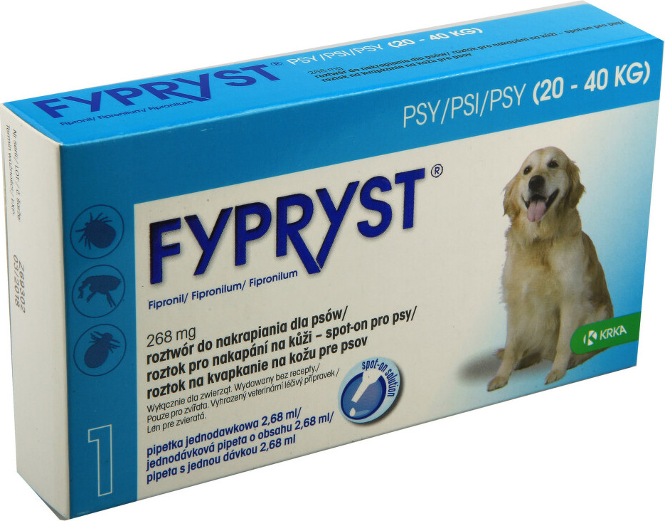 Fypryst Dogs spot-on pro psy 1x2.68ml