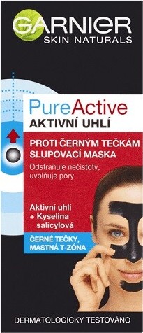 Garnier Pure Active Charcoal slupovací maska proti černým tečkám s aktivním uhlím 50 ml