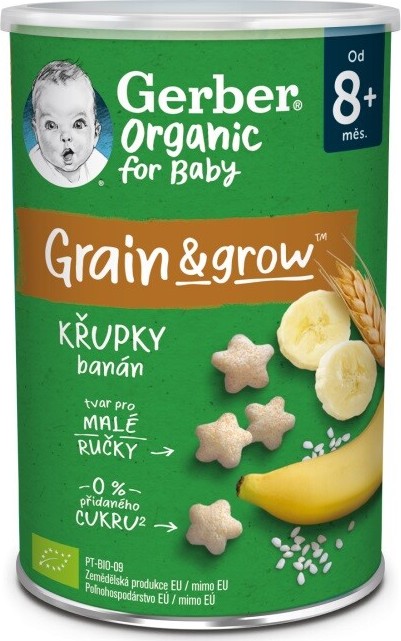 Gerber Křupky banánové BIO 35g 8M