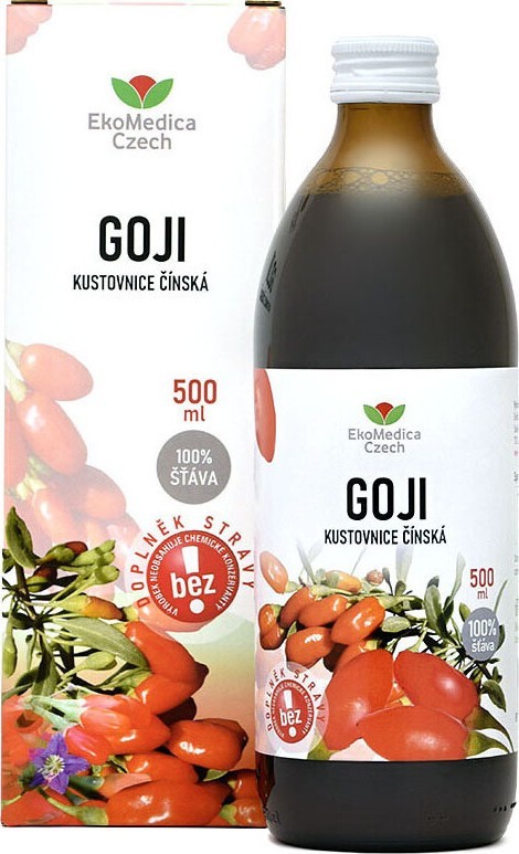 Goji Kustovnice čínská 100% šťáva 500ml EKOMEDICA