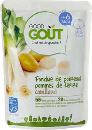 Good Gout Pórek s brambůrkem a treskou BIO 190g 6M