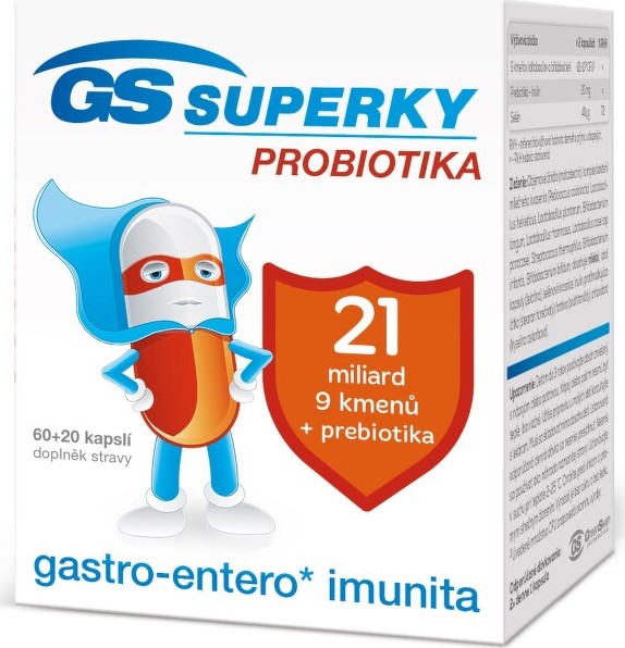 GS Superky probiotika cps.60+20 ČR/SK - balení 3 ks