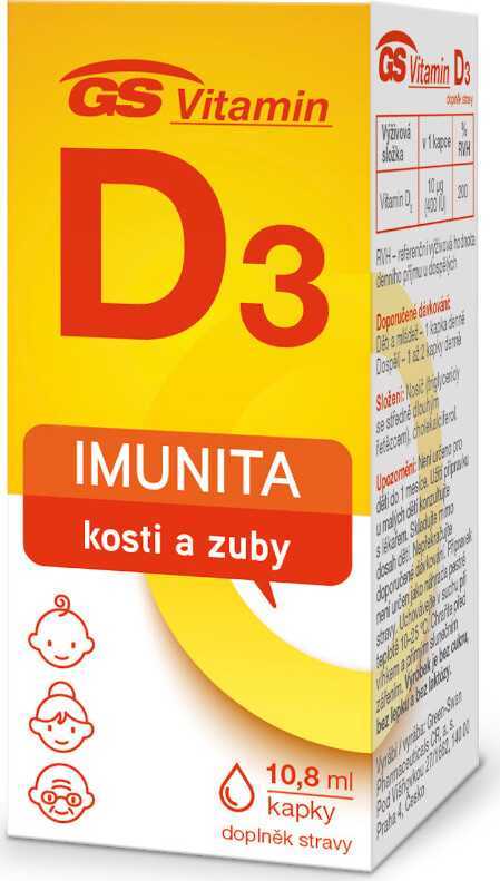GS Vitamin D3 400IU kapky 10.8ml 2021 ČR/SK