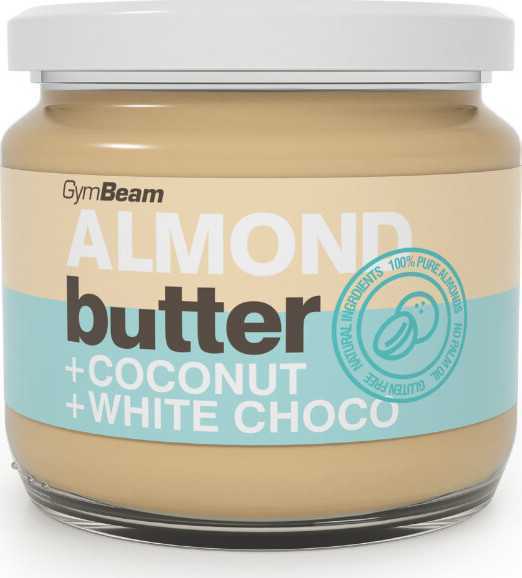 GymBeam Almond butter coconut and white choco 340g