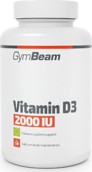 GymBeam Vitamin D3 2000 IU 120 kapslí